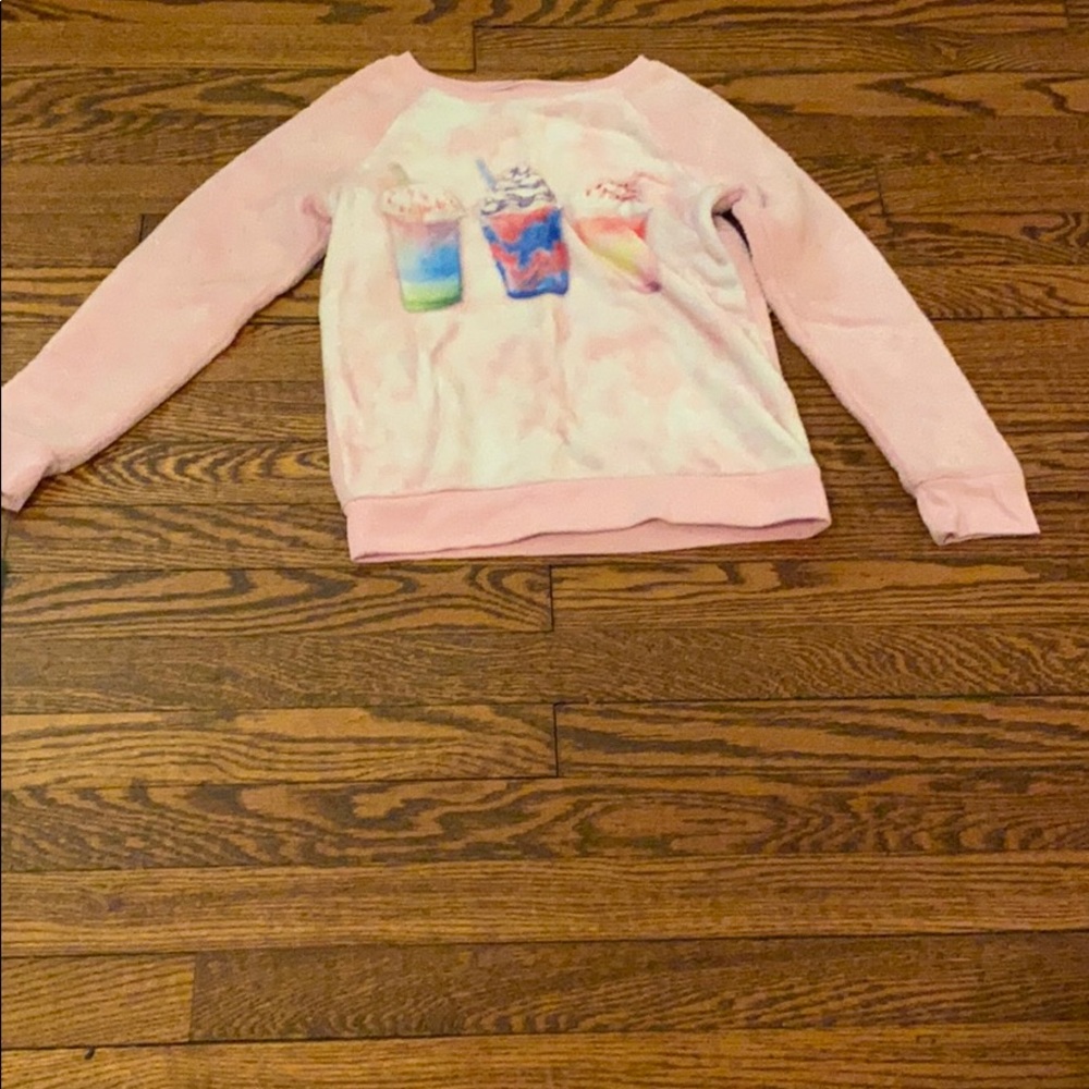 Pink fuzzy sweatshirt